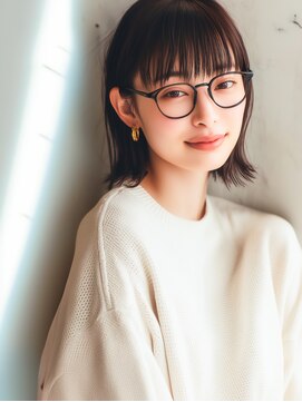 ラベスト キョウト(LOVEST) メガネボブ/切りっぱなしボブ/外ハネボブ/眉上バング