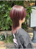 ウルフカット×cranberry pink