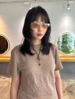 フェブミエル(fev miel) 地毛風olive black × hash cut