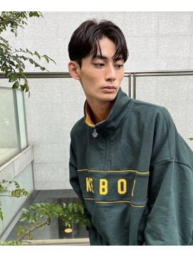 キュー(Cue_) ショートカルマパーマニュアンスパーマセンターパート(表参道)