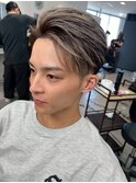 フェザーショートアップバングセンターパートメンズハイライト