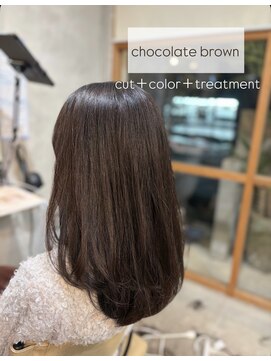 ティーズピーク(ty s peak) 【cut＋color＋treatment】  ワンカラー× chocolate brown