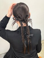 アルバム 新宿(ALBUM SHINJUKU)&nbsp;ロング韓国ヘアダークアッシュおくれ毛_ba581091