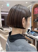 丸みボブ　スタイリング簡単　時短　ミニボブ　オン眉　◆