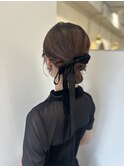 【谷】ミディアムさんのアップ＊ベロアリボン