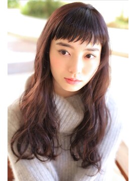 ラ ブレス なんばスカイオ(LaBless) 眉上バングが大人可愛い☆カジュアルセミロング