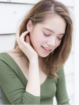 カフカヘア 吉祥寺店(kafka hair) 伸ばしかけOK☆耳かけして愛されセミディ☆センターパート