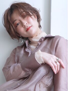 アルバム 渋谷パルコ(ALBUM) ソフトベージュショート_ウェーブパーマフォギーベージュ_27063