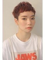 ソイ コンク 下北沢(soi conc)&nbsp;刈り上げベリーショートピンクオレンジ