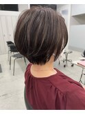 大人美人ショート脱白髪染めハイライトオージュア【錦糸町】
