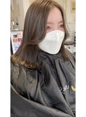 韓国風バング+まろやかベージュ