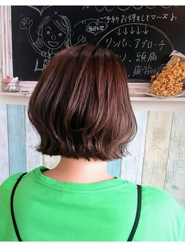 リエットヘア(Lie et.hair) 大人可愛い♪丸み×ショートボブ×外ハネ×ココアベージュ