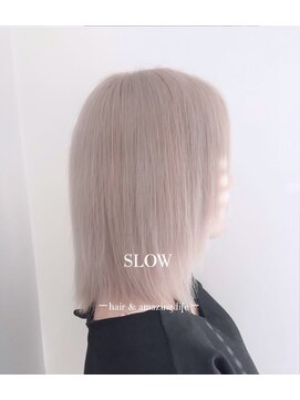 スロウ(SLOW) White×beige