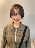 透け感カラーショートボブ