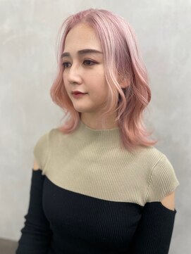 スノットバイガルテ(SNOT by GARTE) ピンクヘア/ピンクカラー/寒色ピンク/ウルフカット/ウルフヘア