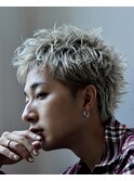 スパイキーショートベリーショートグレージュハイトーンカラー