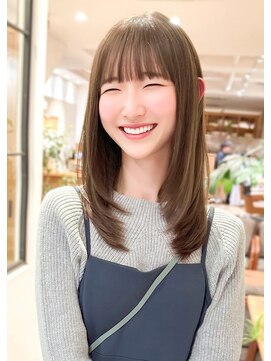 ルエ(rue) 人気韓国くびれロングレイヤーハッシュカットオルチャン小顔前髪