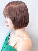 Say.韓国ボブミルクティーアッシュショートボブ丸みショート原宿