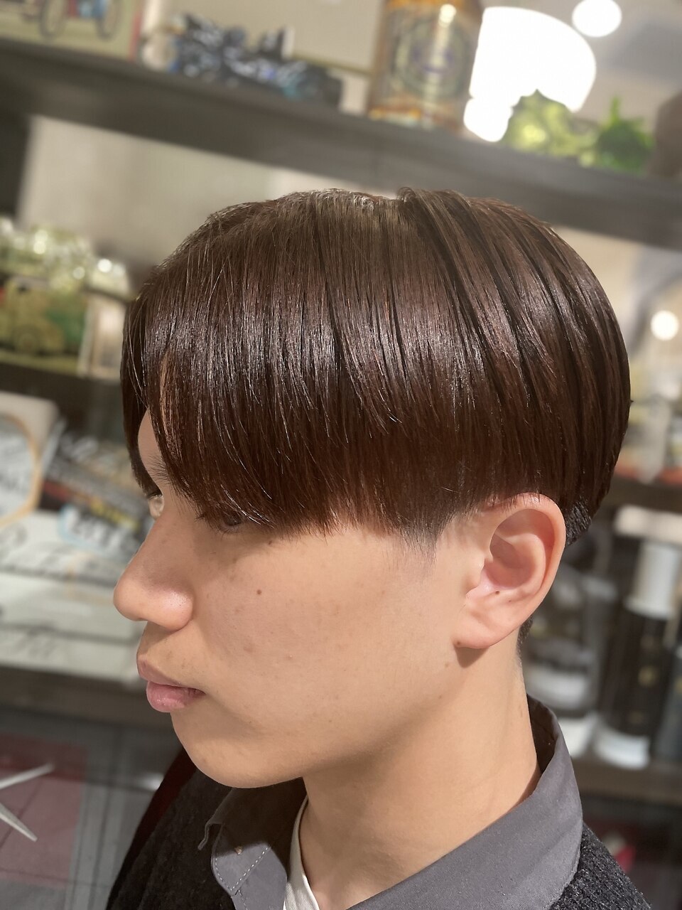 ♪メンズ ダークブラウン ウィッグ 男性 新品 ショート 焦げ茶色
