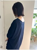 切りっぱなしボブ/透明感カラー 【ボブ/宝塚駅】