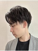 無造作ウェーブ根元立ち上げパーマセンターパート