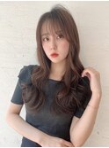 チョコレートブラウンのロングヘア