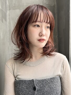 ローリー(Rowlly) #ミディアム＃レイヤー＃オレンジベージュ　４