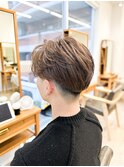 【メンズ★大名】フェザーパーマ×透明感カラー×センターパート
