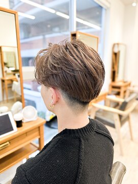 セイドット フクオカ(Say.FUKUOKA) 【メンズ★大名】フェザーパーマ×透明感カラー×センターパート