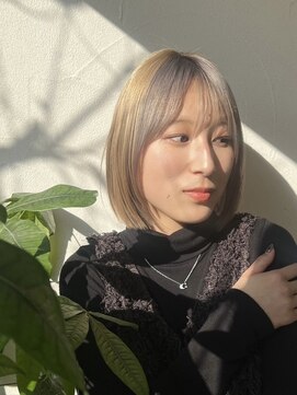 ミュー(miyuu) "顔骨格似合わせカット,切りっぱなしボブ