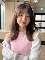 エトラ 渋谷店(etora)&nbsp;小顔 前髪 レイヤーカット ホワイトグレージュ"