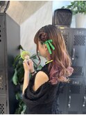 ライブ前ヘアセット/ひつじアレンジ/ハーフツイン