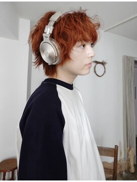 レコ オーベン(LECO oben) メンズブリーチ無しオレンジショート