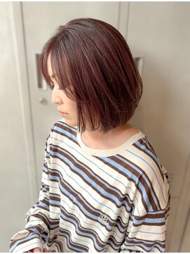 レイ 千葉(Lei) 【Lei橋本】bob＋pink brown