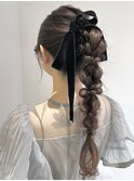 ポニー編みおろし/アレンジ/結婚式