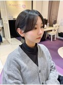 マッシュショート　顔まわりカット　京都美容室　進詩織