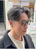 50代40代白髪ぼかしシルバーメッシュバレイヤージュ