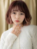 カバーヘア ブリス 志木南口駅前店(COVER HAIR bliss)&nbsp;ミルクティーピンク大人ガーリーイヤリングカラーX志木20代30代