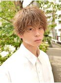 メンズ波巻きツイスパニュアンススパイラルスパイキーショート
