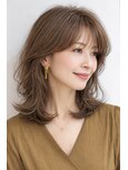 大人ミディアム　白髪ぼかし　脱白髪染めハイライト40代50代60代