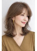 大人ミディアム　白髪ぼかし　脱白髪染めハイライト40代50代60代