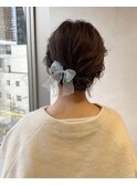 ブリーチなしカラー/ヘアアレンジ/ヘアセット/福岡/10代20代30代