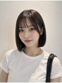 内巻きボブ/丸みボブ/ぱっつんボブ/顔まわり