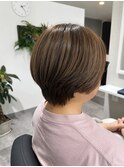 乾かすだけで丸みショートヘア