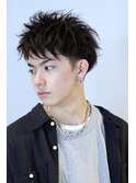 社会人 黒髪 ツーブロック束感ショート 20代 30代 ビジネス