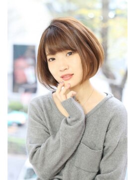 美容室 リーフ 竜南店(LeaF) ノンセットでもきまる！ゆるふわノームコアショートボブ