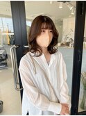 ミディアムレイヤー くびれヘア