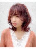  [オージュアサロン/恵比寿]くびれヘア×ピンクカラー