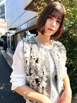 エイミー(Aimee) Aimee 町田　ココアブラウン×ニュアンスロブ