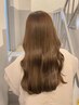 【美髪ヘアケア】カラー+ミルボンプレミアムトリートメント+前髪カット ¥9000